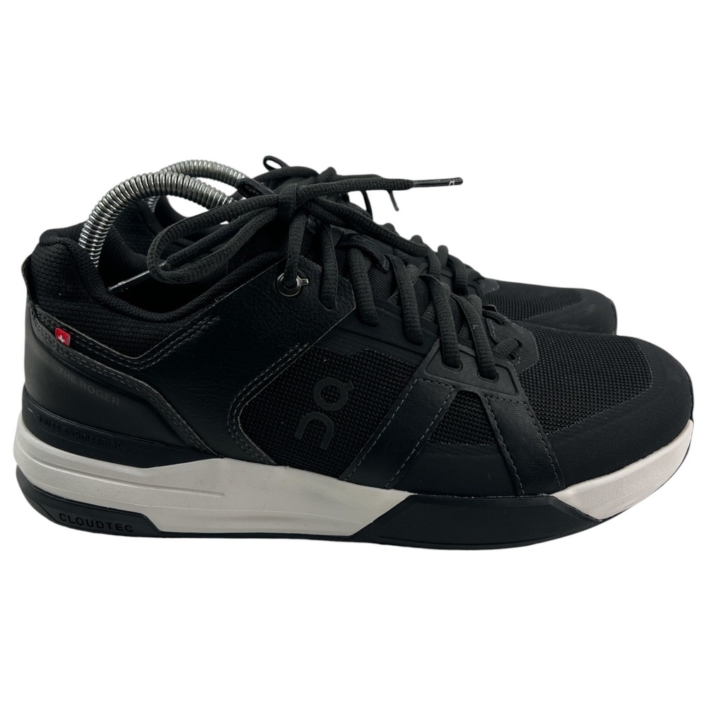 On Running The Roger Clubhouse Black White Sneakers Womens 10 3WD30050299